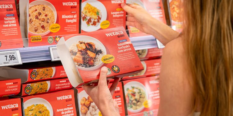 Wetaca entra en el canal físico de la mano de BM Supermercados. Fuente: Wetaca.