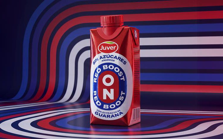 Juver saca al mercado su nueva bebida energética Juver ON Red Boost. Fuente: Juver.