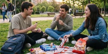 El 72% de los jóvenes consume snacks dulces al menos una vez por semana. Fuente: Mazzin.